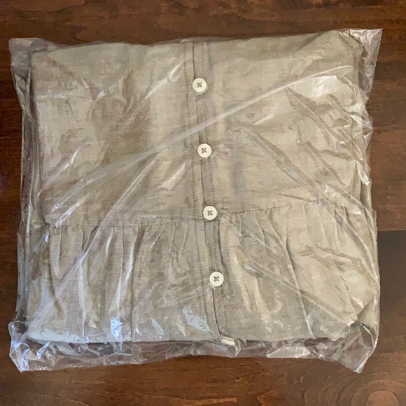 Madewell Linen-blend Vneck Button-front Mini Dress - Picture 9 of 9